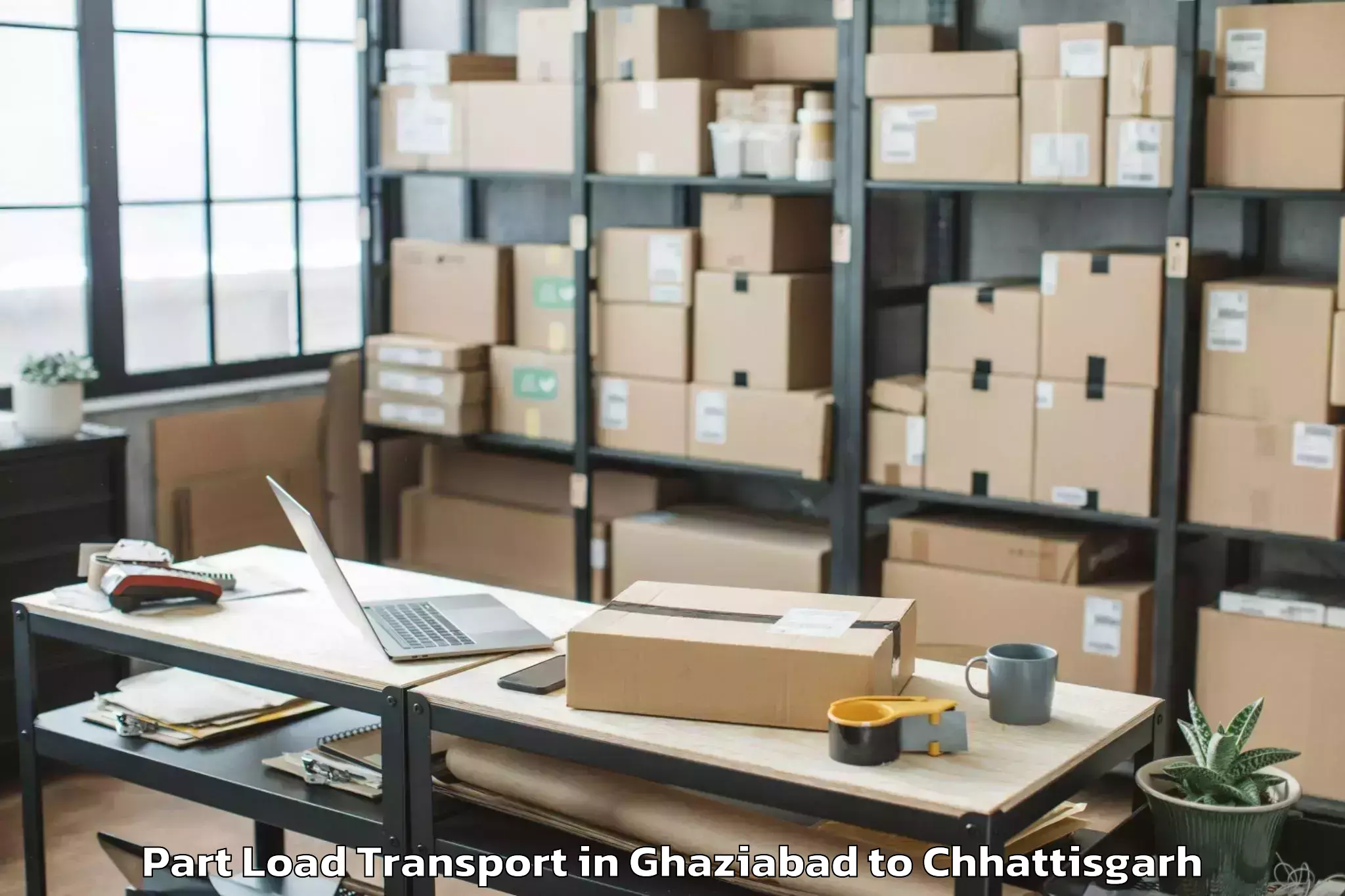 Book Your Ghaziabad to Champa Part Load Transport Today